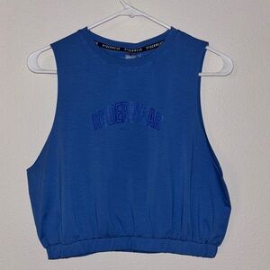 NWT SIZE Womens M. Ryderwear Vibrant Blue Muscle Tee Soft Pretty Blue